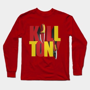 Kill Tony Slick Logo Fan Design in Yellow & Red Long Sleeve T-Shirt